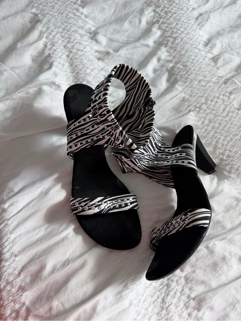Vintage Y2K Zebra Kitten Heels
